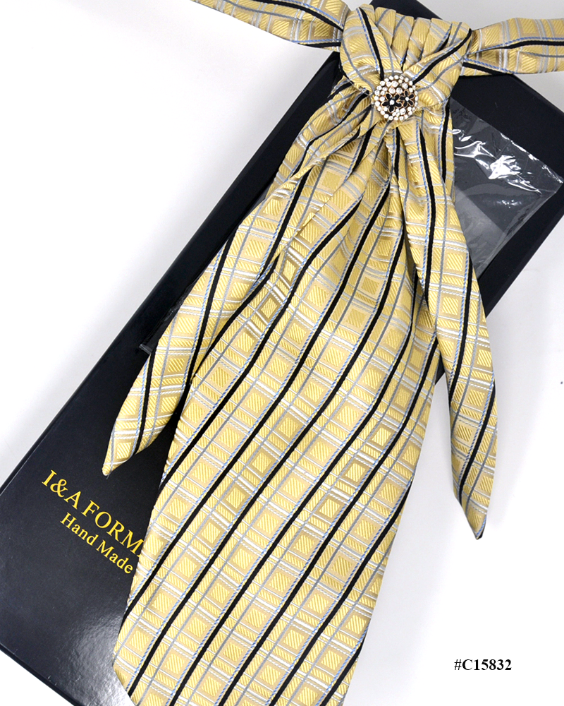 Shop online Casual Printed Polyester Elegant Neckwear Formal Ascot Tie 