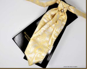 Tuxedo Gold Ascot tie