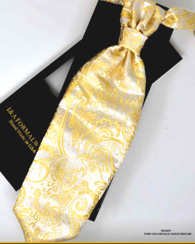 Gold Paisley Brocade Cravat