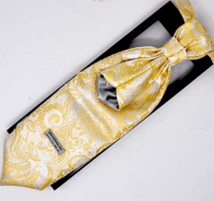 Gold Paisley Brocade Cravat