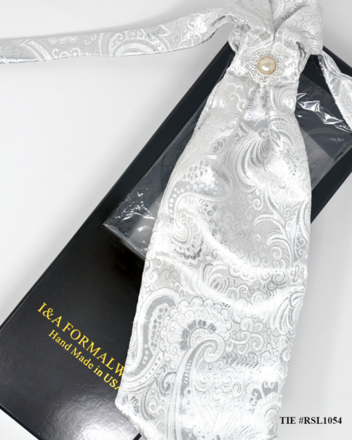 Wedding Cravat Tie Silver