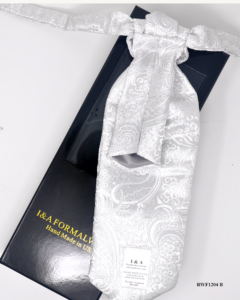 Silver Metallic Cravat Tie