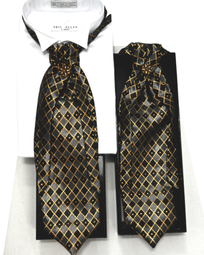 Wedding Groom's Ascot Tie
